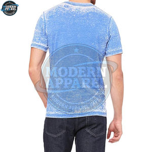 Nuevo diseño de última moda, camisetas personalizadas para hombre con efecto acid wash, transpirables, de lona, poliéster/algodón, para adultos. - Product Image 5