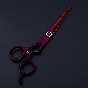 กรรไกรซอยผมมืออาชีพ 30 ฟัน คมกริบ สแตนเลส สำหรับคนถนัดขวา ด้ามยาว สีม่วง - Product Image 5