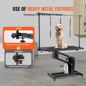 Tavolo Idraulico per Toelettatura Cani da 43 Pollici per Cani Medi/Piccoli, in ABS Resistente, con Braccio Regolabile in Altezza - Product Image 3