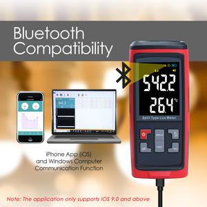 Medidor de Iluminancia Digital Profesional de Tipo Dividido, Integración con Bluetooth y Aplicación, Función de Registro de Datos de 0-200,000 Lux para Escuelas - Product Image 3