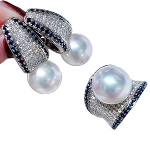 Pendientes Colgantes de Plata de Ley S925 con Perla de 8.5-9mm, Gruesos e Impecables para Cualquier Ocasión - Product Image 5