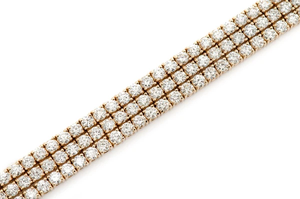 Pulsera de tenis de lujo de oro macizo de 18 quilates con diamantes de talla brillante redonda, engaste en canal, unisex, para uso diario, certificado GIA - Product Image 2