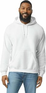 Sudadera con Capucha Blanca para Hombre, Corte Regular, Informal, Color Sólido, Tejido de Algodón, Invierno, Impresión Digital, Impermeable - Product Image 3