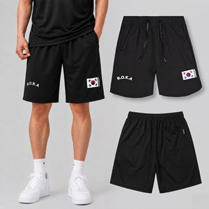 Pantalones Cortos Bermuda Negros para Hombre R.O.K.A, Cintura Elástica, Transpirables, de Secado Rápido, Satinados, Casuales y Deportivos - Product Image 1