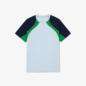 เสื้อยืดเทนนิสแขนสั้นคอกลมสีตัดต่อ แห้งเร็วสำหรับผู้ชาย รุ่นใหม่ OEM 2026 - Product Image 1