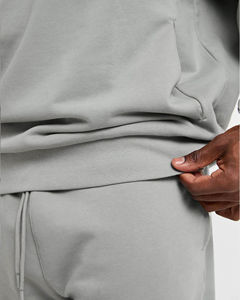 Nouveaux Sweats à Capuche en Jersey Tricoté Gris Clair de Qualité Supérieure pour Hommes, Coupe Décontractée, Chaleur Confortable, Vêtements d'Hiver, 100% Coton - Product Image 4