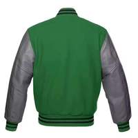 Blouson universitaire pour homme en toile épaisse imprimée, avec fermeture à boutons, design tendance