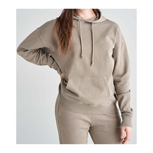 Conjuntos deportivos de color sólido personalizados para mujer, estilo oversize con bolsillo. - Product Image 6