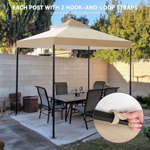 Tenda 2T 8x8ft con Tetto Rosso, Pergola e Gazebo - Categoria Prodotti - Product Image 5