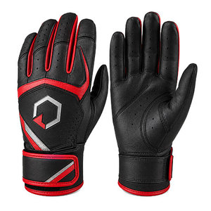 2026 New Arrival J S Sports Baseball Softball <b>Gloves</b> Premium Custom Genuine Leather Anti-Slip Batting Black <b>Red</b> Design Wrist - Product Image 1