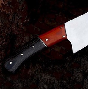 Cuchillo de Chef Moderno Forjado a Mano Personalizado, Hoja de Acero Inoxidable de 8 Pulgadas de Largo, Mango de Madera Ambidiestro, Grosor de 3.0 mm, Extra - Product Image 2