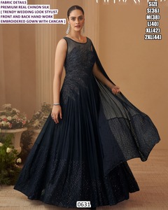 Vestido de Novia Chinon Eclipse, Estilo Imperio, Largo hasta el Suelo, Cuello Redondo, Diseño sin Mangas, Sujetador Incorporado, Estampado Floral, Cristales, Cómodo - Product Image 1
