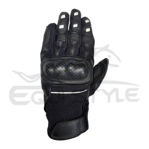 ถุงมือมอเตอร์ไซค์แบบเต็มนิ้ว หนังแพะ รองรับหน้าจอสัมผัส ถุงมือขี่มอเตอร์ไซค์แบบสั่งทำพิเศษ อุปกรณ์ป้องกันสำหรับนักขี่มอเตอร์ไซค์ ผู้ผลิตถุงมือมอเตอร์ไซค์สีดำ - Product Image 2