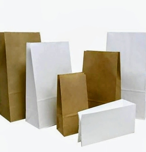 Bolsa de Papel Reciclado Resistente para Comestibles, con Base Cuadrada, Autoportante, para Llevar, de Gran Capacidad, para Suministros de Restaurantes - Product Image 4