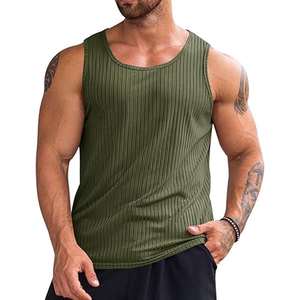 Camisetas sin Mangas para Hombre 100% Algodón, Logotipo Personalizado, Camiseta Transpirable de Alta Calidad para Hombre con Servicio OEM - Product Image 1