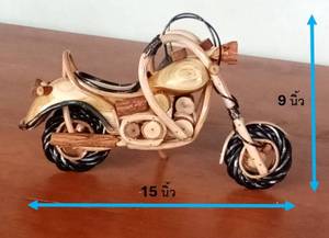 Recuerdo de Motocicleta Hecho a Mano en Madera Pulida - Product Image 5