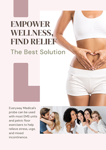 Sonde vaginale médicale de classe II Everyway-Medical PR-18A pour le renforcement des muscles du plancher pelvien, en acier inoxydable ABS, garantie 1 an - Product Image 5