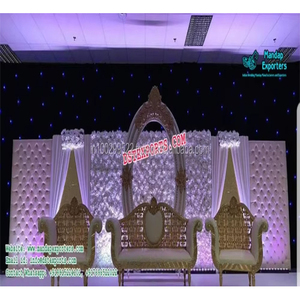 Décoration de scène de mariage étonnante Décoration de scène de mariage à thème occidental Décoration de scène de mariage de style Bollywood - Product Image 6