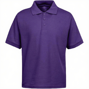 เสื้อเชิ้ตผู้ชายไซส์ใหญ่ สีม่วง แขนสั้น ผ้าอ๊อกซ์ฟอร์ด โพลีเอสเตอร์/คอตตอนถัก ทอเนื้อผ้าเรียบ ปักลาย ปิดกระดุมด้านหน้า สไตล์ลำลอง - Product Image 4