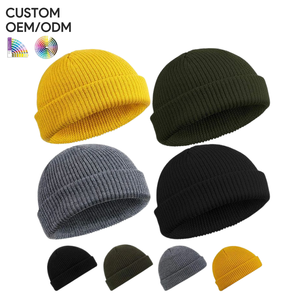 Knitted <b>beanie</b> cap cotton clean design knit style custom logo OEM ODM support for brand manufacturing - Product Image 1