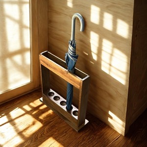 Porte-parapluies en bois à 5 fentes pour l'entrée, le bureau et l'organisation des parapluies, fabriqué à la main en Inde - Product Image 5