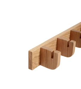 100% Natural Wood Coat Hooks Railing Decorative Factory Wholesales <b>Wall</b> Hanging Hat Hanger Bedroom Rack Hanger - Product Image 2