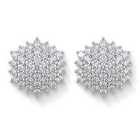 Boucles d'oreilles en diamant PT950 certifiées IGI, finition polie brillante, coupe brillante, légères, confortables, pour un usage quotidien, cadeau de fête pour femmes
