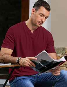 2026 Latest Design Men's Short Sleeve High Street Breathable Regular Fit Casual T <b>Shirt</b> In Solid <b>Colour</b> - Product Image 3