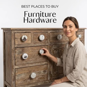Rustic Square <b>Ceramic</b> Flower <b>Knobs</b> Cast Iron Distressed Colour <b>Drawer</b> Cabinet Handle Pulls Kitchen Bedroom Wardrobes Dressers - Product Image 4
