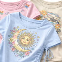 T-shirts décontractés en polyester personnalisés pour femmes, vente en gros, fournisseur OEM numérique, commandes en gros directes du fabricant, respirants et à séchage rapide