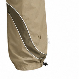 <b>Men</b> <b>Khaki</b> Windbreaker <b>Tracksuit</b> 300 GSM Full Zip Custom Logo Stand Collar 100% Nylon Athletic Wear Side Pockets Set - Product Image 6