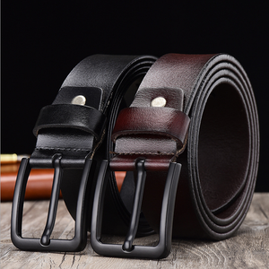 Cinturones de Alta Calidad con Hebillas de Aleación Sólida, Cinturones Coloridos de Cuero Genuino con Logotipo Personalizado para Hombre - Product Image 3