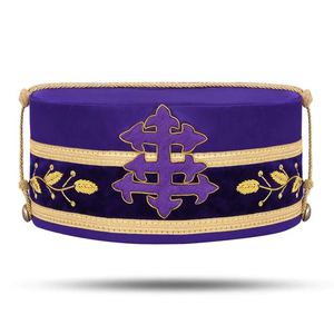High Quality Custom Degree Scottish Rite Crown Cap <b>Purple</b> with Gold Cord Low MOQ OEM Service 2026 Brand New Ceremonial Crown <b>Hat</b> - Product Image 5