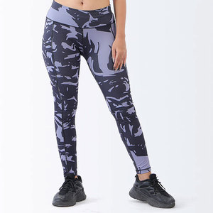 Elastic Waist & Solid Print <b>Patterns</b> High Waist Tummy Control Breathable Exercise <b>Leggings</b> Women High Quality Fitness <b>Leggings</b> - Product Image 2
