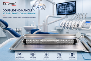 Premium Double-End #7 Satin Steel Colours Dental Handle Medical Grade Stainless Steel Zetomed Pro - Product Image 5