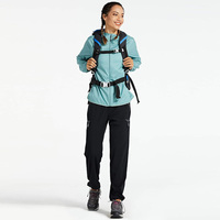 Dames Quick Dry Lange Wandelbroek Soft Shell Waterafstotend Rits Elastische Taille Zakken Regular Fit Zomer Buitenkleding