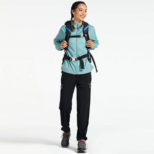 Pantalon de randonnée à séchage rapide pour femmes, softshell, résistant à l'eau, taille élastique avec poches, coupe régulière, pour toutes les saisons, vêtements de plein air - Product Image 5