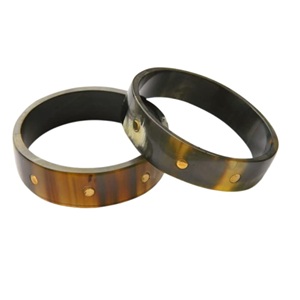 Brazalete de Cuerno Redondo Dorado para Mujer, Hecho a Mano, Brazalete de Cuerno Natural, Joyería Étnica de Moda, Brazalete Boho - Product Image 4