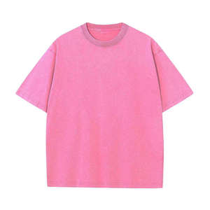 Camiseta de Hombre al por Mayor con Lavado Ácido, Estilo Urbano Hip Hop, 100% Algodón, con Logotipo Personalizable, Oversize Vintage - Product Image 3