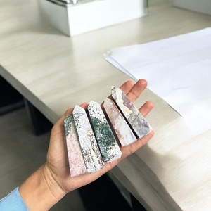 Gran oferta, punto de fluorita de jaspe de unicornio, Torre Mineral curativa Natural, cristal pulido para decoraciones de jardín Feng Shui - Product Image 1