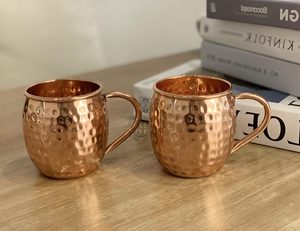 Premium Quality Product Pure Copper Hammered Design Water Drinking Moscow Mule Mug Cup for Vodka Wine Drinkware Mugs - Product Image 1