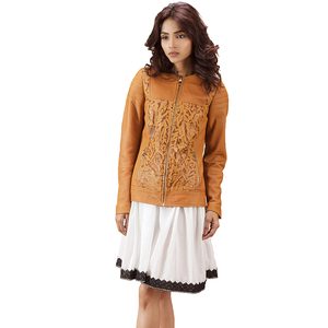 เสื้อแจ็คเก็ตหนังผู้หญิงแขนยาว ดีไซน์หรูหรา น้ำหนักเบา ทนทาน มีจำหน่ายแล้ว - Product Image 1