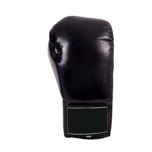 Gants de boxe en cuir noir à doigts entiers avec lacets et support de poignet pour adultes – Équipement d'entraînement d'arts martiaux - Product Image 2