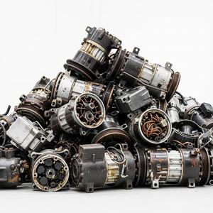 Chatarra de compresores de aire acondicionado industriales premium, lista para plantas de reciclaje y procesamiento de metales - Product Image 1