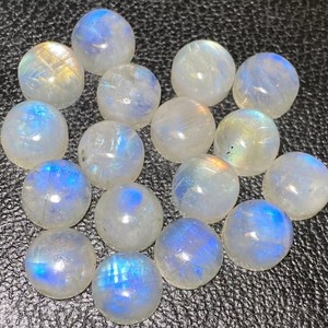 Natural Blue Fire <b>Rainbow</b> Moonstone 19mm Cabochon Wholesale Hand Polished Loose Gemstone for Ring Pendant Jewelry Making - Product Image 2