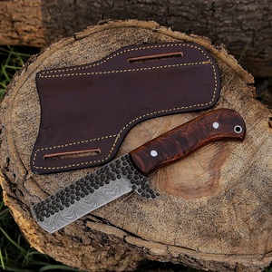 Couteau à Découper à Lame Fixe en Acier Damas Fait Main, Pointe Droite, Bord Droit, Manche en Bois, pour Camping en Plein Air, OEM - Product Image 5
