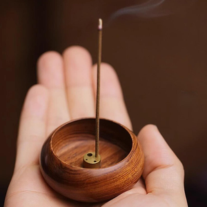 Natural Hardwood Incense Holder Handmade Wooden Fragrance <b>Stick</b> Tray for Yoga Practice and Relaxing Atmosphere - Product Image 2