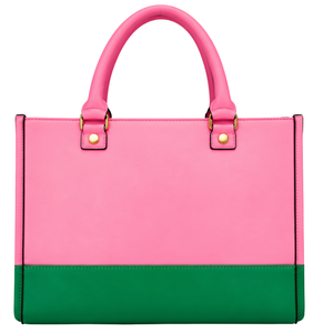 Bolso de Mano con Diseño de Hojas de Hiedra en Verde y Rosa para Mujer, Bolso Tote Gráfico de Moda con Doble Asa para Llevar al Hombro, para Compras, Viajes y Uso Diario - Product Image 2