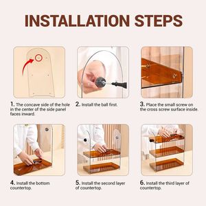 Organizzatore per Trucchi in Acrilico a 3 Livelli, Grande Scaffale per una Conservazione Efficiente - Product Image 2