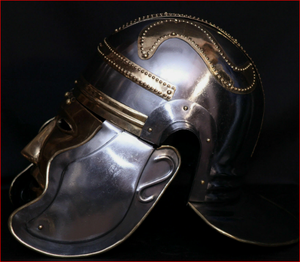 Casque romain médiéval antique avec visage d'homme, casque romain gaulois/de centurion - Product Image 4